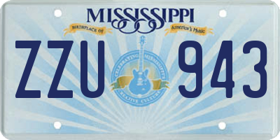 MS license plate ZZU943