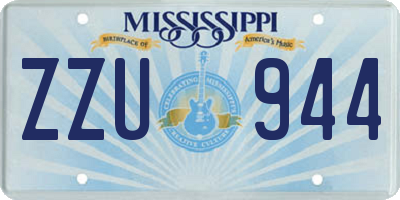 MS license plate ZZU944