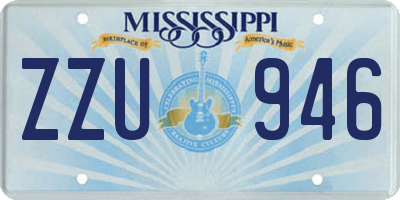 MS license plate ZZU946