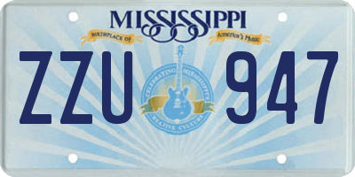 MS license plate ZZU947