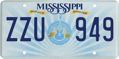MS license plate ZZU949