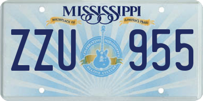 MS license plate ZZU955