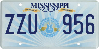 MS license plate ZZU956