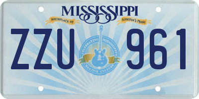 MS license plate ZZU961