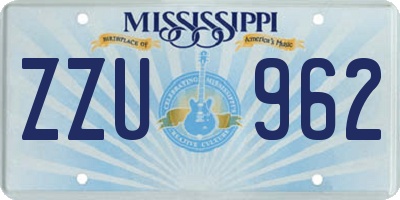MS license plate ZZU962