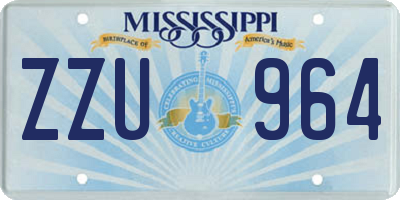 MS license plate ZZU964