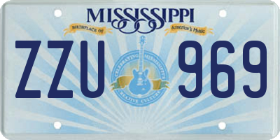 MS license plate ZZU969