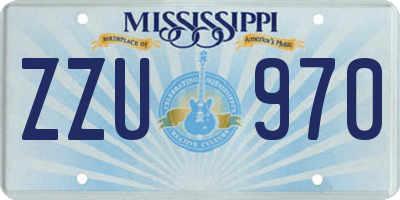 MS license plate ZZU970