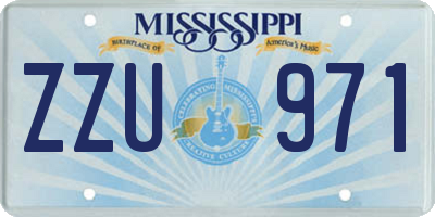 MS license plate ZZU971