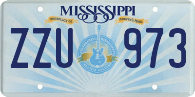 MS license plate ZZU973
