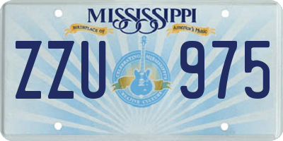 MS license plate ZZU975