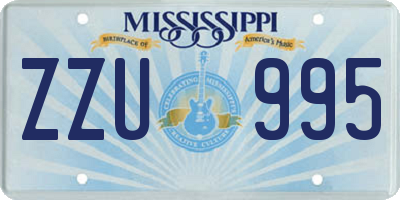 MS license plate ZZU995