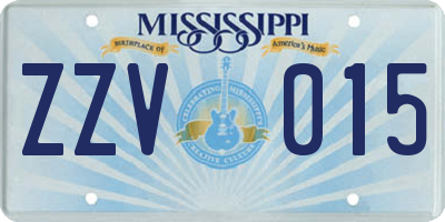 MS license plate ZZV015