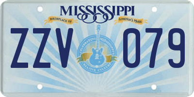 MS license plate ZZV079