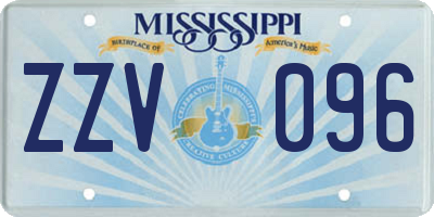 MS license plate ZZV096
