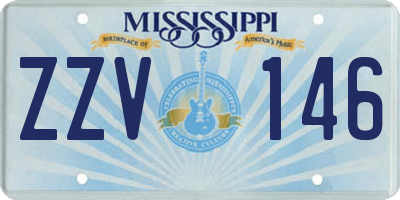 MS license plate ZZV146