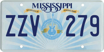 MS license plate ZZV279