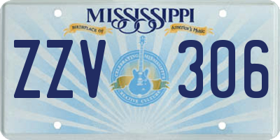 MS license plate ZZV306