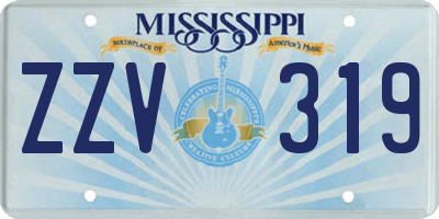 MS license plate ZZV319