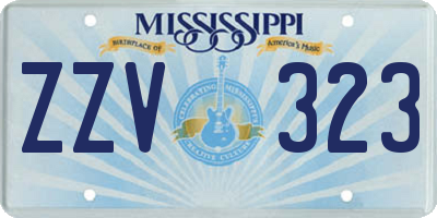 MS license plate ZZV323