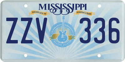 MS license plate ZZV336