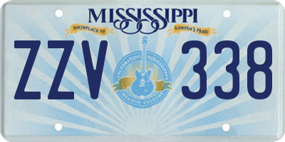 MS license plate ZZV338