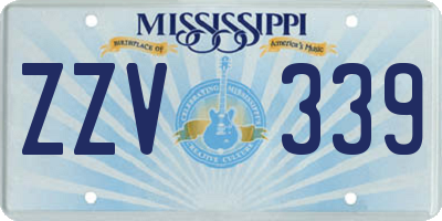 MS license plate ZZV339