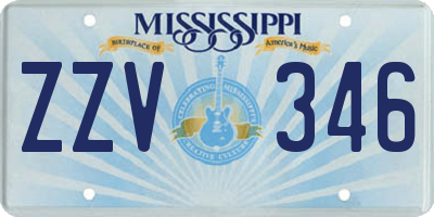 MS license plate ZZV346