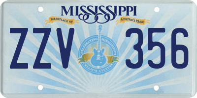 MS license plate ZZV356