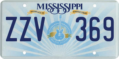 MS license plate ZZV369