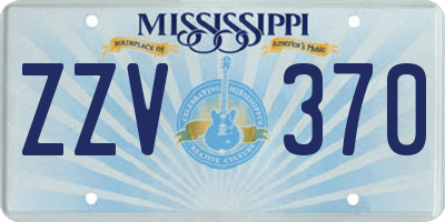 MS license plate ZZV370