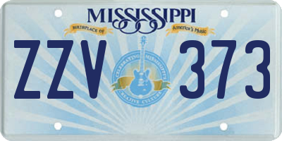 MS license plate ZZV373