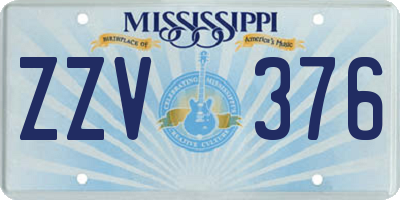 MS license plate ZZV376