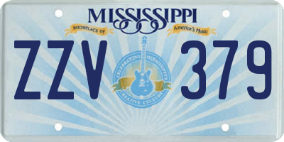 MS license plate ZZV379