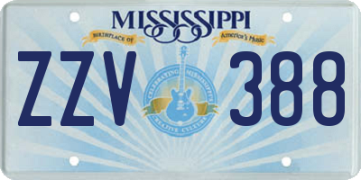 MS license plate ZZV388