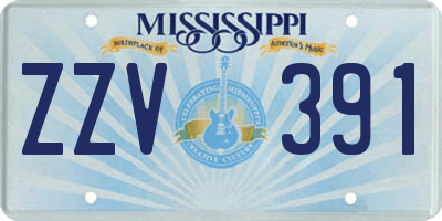 MS license plate ZZV391