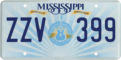 MS license plate ZZV399