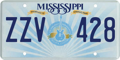 MS license plate ZZV428