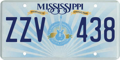 MS license plate ZZV438