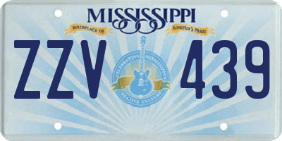 MS license plate ZZV439