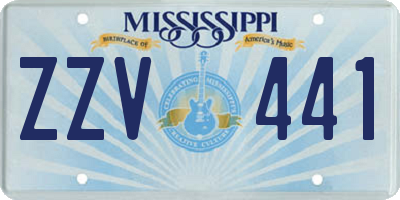 MS license plate ZZV441