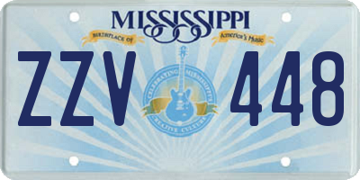 MS license plate ZZV448