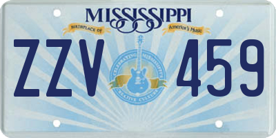 MS license plate ZZV459