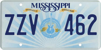 MS license plate ZZV462