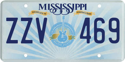 MS license plate ZZV469