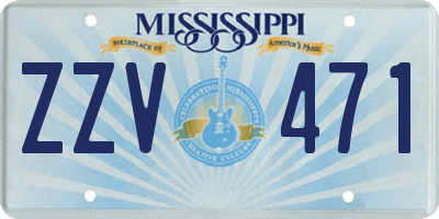 MS license plate ZZV471