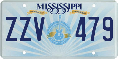 MS license plate ZZV479