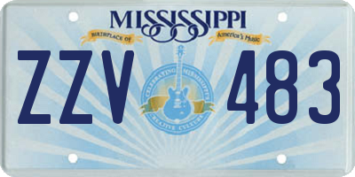 MS license plate ZZV483