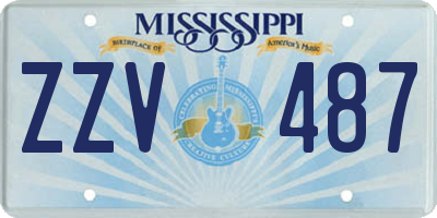 MS license plate ZZV487