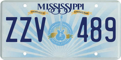 MS license plate ZZV489